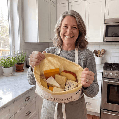 LoafGuard 100% Cotton-Beeswax Cheese Bags