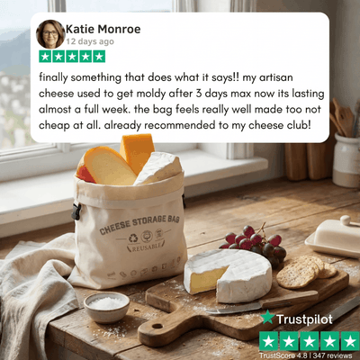 LoafGuard 100% Cotton-Beeswax Cheese Bags