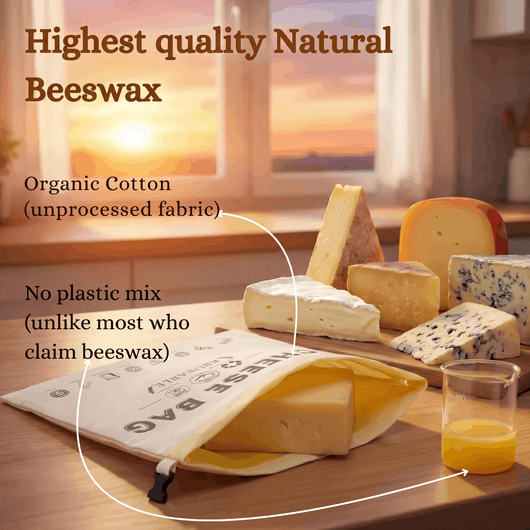 LoafGuard 100% Cotton-Beeswax Cheese Bags